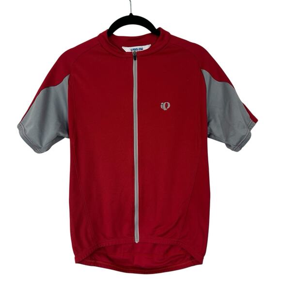 Pearl Izumi Jersey Top Womens Medium Short Sleeve Full Zip Red Cycling - Picture 1 of 9